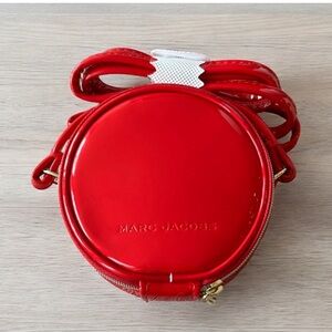 Marc Jacobs Red Round Patent Crossbody Bag